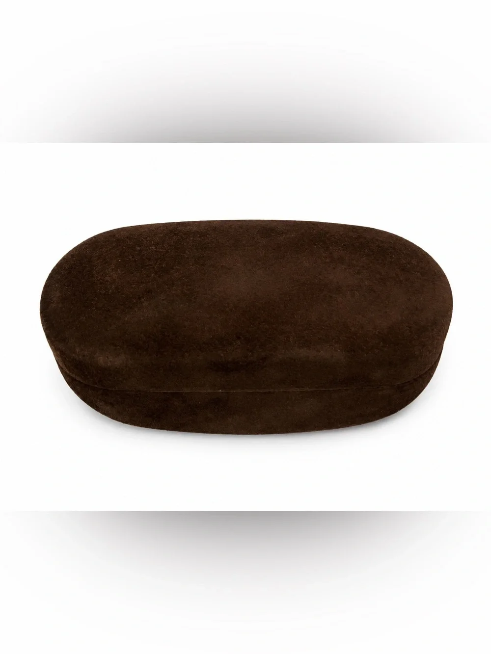 Tom Ford Brown Suede Eyeglass Sunglass Hard Case Only Clamshell Gold Logo